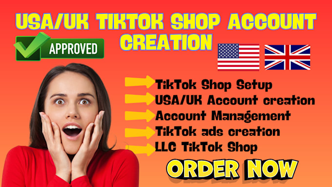 Gig Preview - Create USA tiktok shop setup USA tiktok shop manage USA tiktok shop for non USA