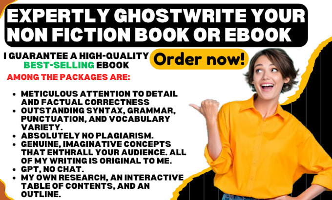 Gig Preview - Ghostwrite your non fiction book or ebook