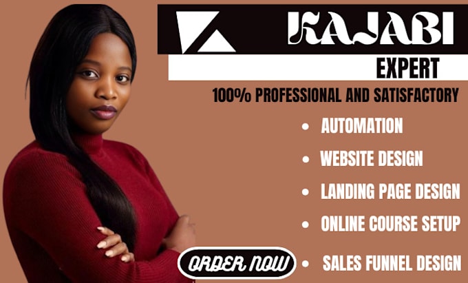 Gig Preview - Design kajabi website online course expert sales funnel landing page