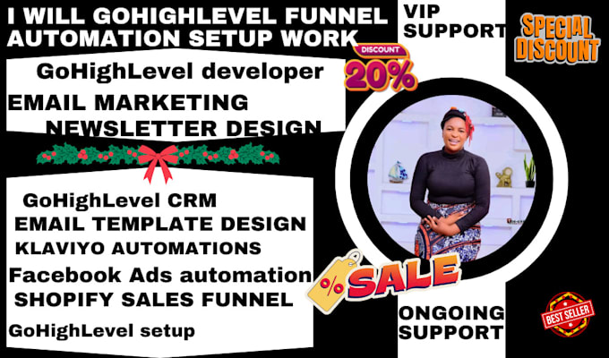 Gig Preview - Setup gohighlevel CRM automation facebook ads gohighlevel funnel landing page