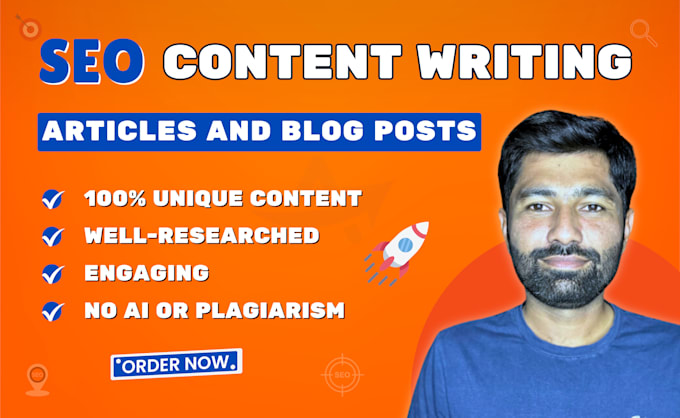 Gig Preview - Write high quality SEO content, articles, and blog posts