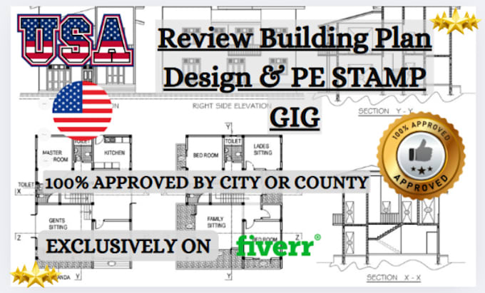 Gig Preview - Do architectural stamp, structural stamp and full set of permit drawings