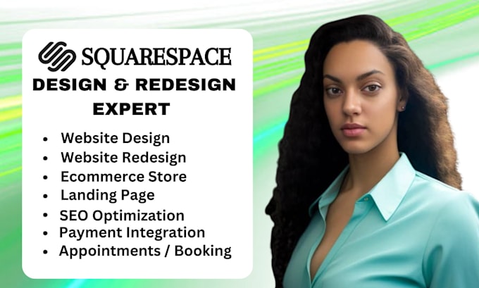 Gig Preview - Build squarespace website design squarespace website development squarespace