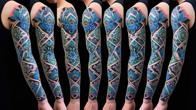 Gig Preview - Create a tattoo design of tattoo sleeve