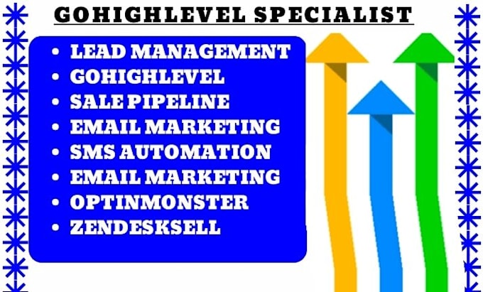 Gig Preview - Setup gohighlevel lead management sale pipeline email marketing sms automation