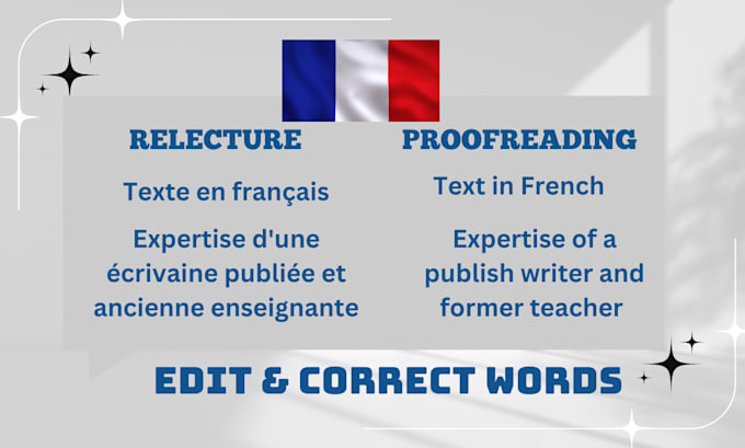 Gig Preview - Proofread and correct your french texts