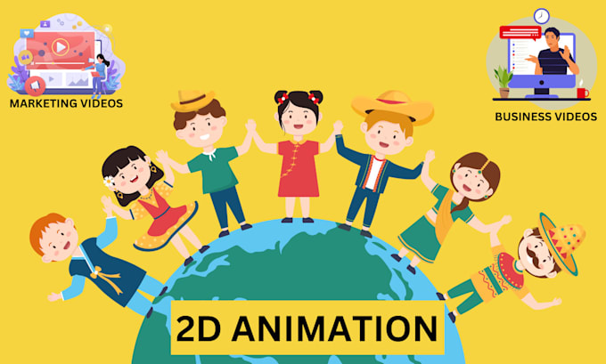 Gig Preview - Create engaging animated marketing video 2d animated explainer with infographic