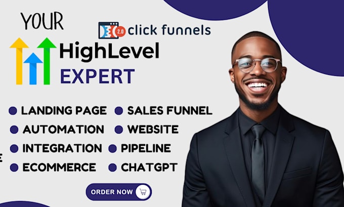 Gig Preview - Build ghl sales funnel landing page website gohighlevel clickfunnels expert