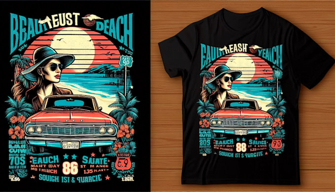 Gig Preview - Make vintage retro tshirt design for you