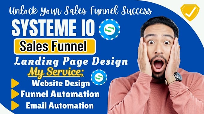 Gig Preview - Do systeme io sales funnel landing page systeme io website funnel automation