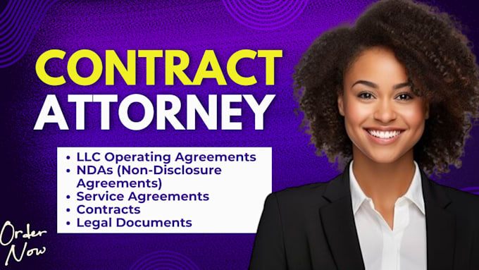 Gig Preview - Write legal agreements, contracts, llc operating agreements, and nda