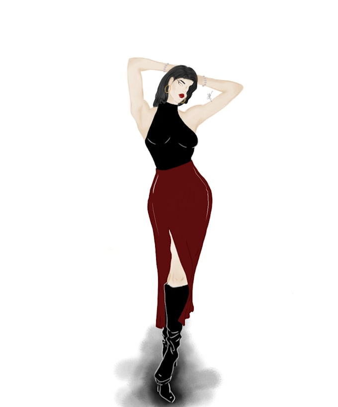 Bestseller - draw fashion illustration design or sketches for you