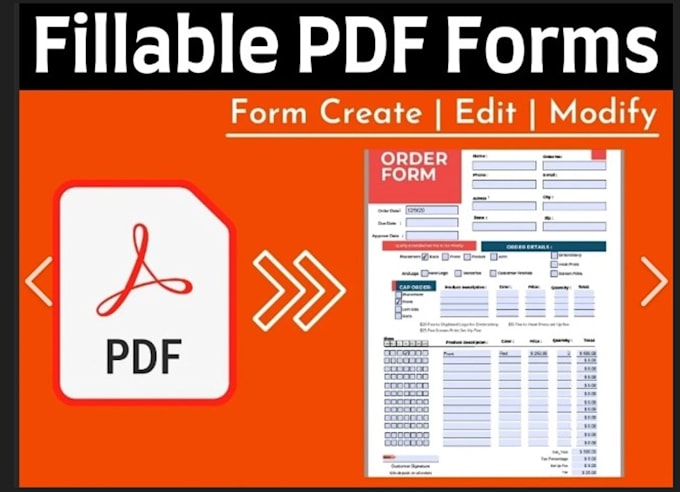 Gig Preview - Do fillable form design, PDF fix or custom images PDF document