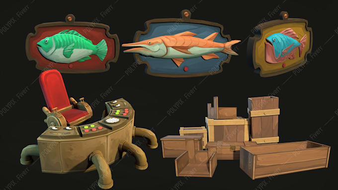 Gig Preview - Make stylized 3d prop asset for your project