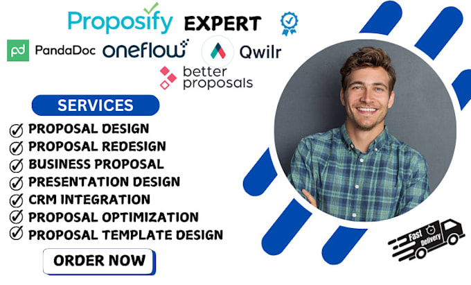 Gig Preview - Create stunning proposals using proposify, pandadoc, oneflow and qwilr