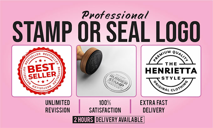 Bestseller - design digital rubber stamp or seal logo in 2 hours