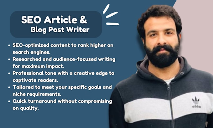 Gig Preview - Write seo blog posts and articles as your content writer