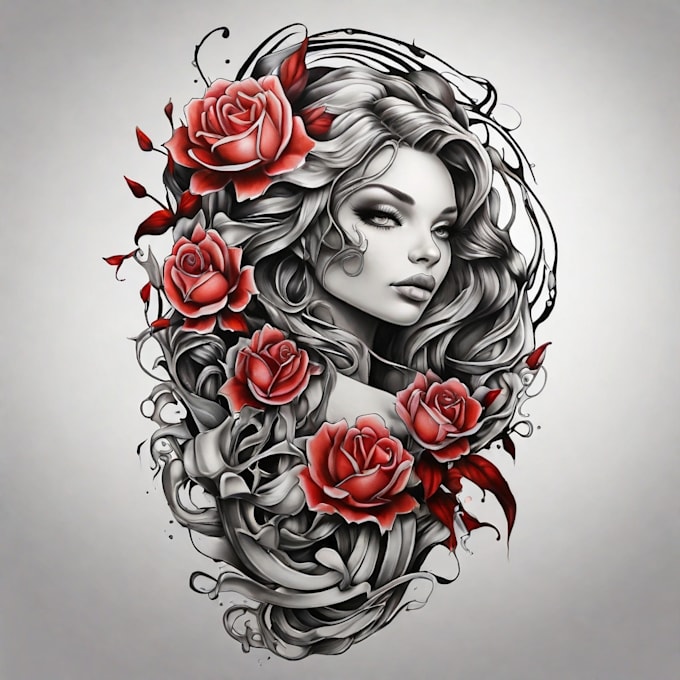 Gig Preview - Create unique custom tattoo design for you, sleeve tattoo