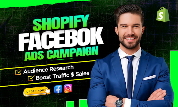 Gig Preview - Setup shopify facebook ads campaign, instagram ads, fb marketing, fb advertising