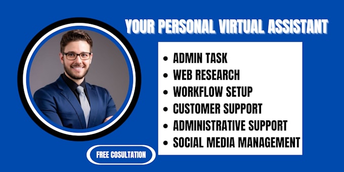 Gig Preview - Personal assistant assistant virtual assistant administrative and real estate