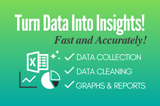 Gig Preview - Handle data entry, clean and organize your excel data, and create reports