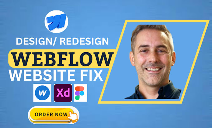 Gig Preview - Design, redesign, update or fix webflow website, convert  your figma to weflow