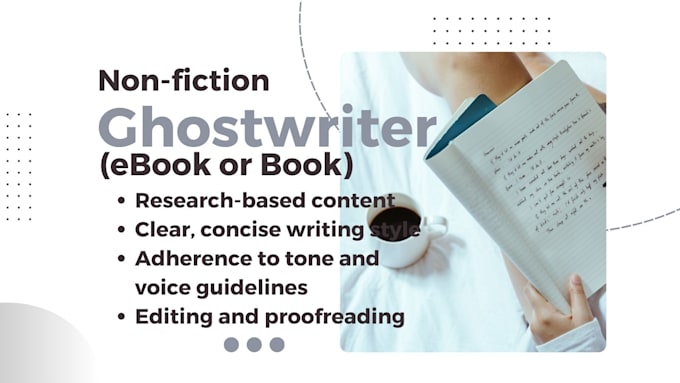 Gig Preview - Be an ebook or book ghostwriter