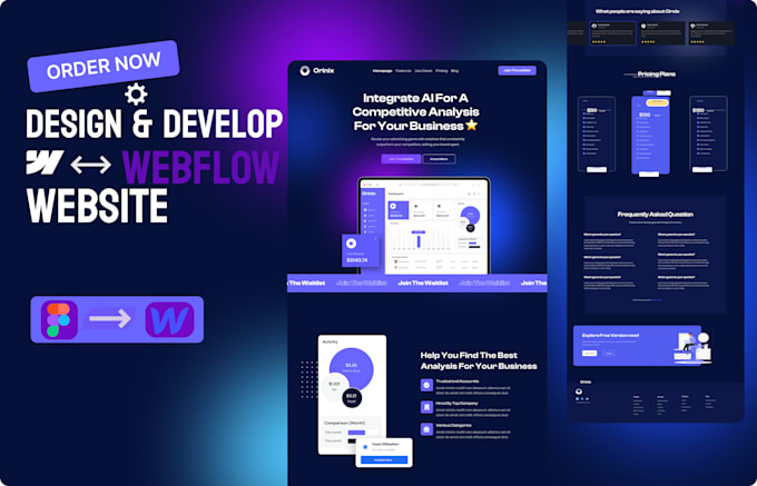 Gig Preview - Develop webflow website design and convert figma to webflow