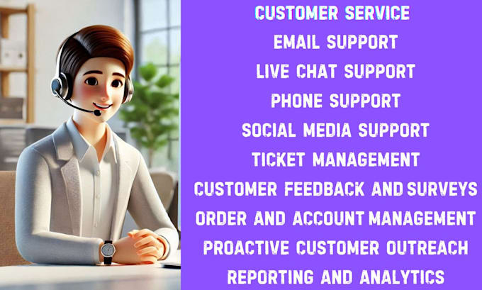 Gig Preview - Be your dedicated customer service executive for care and support