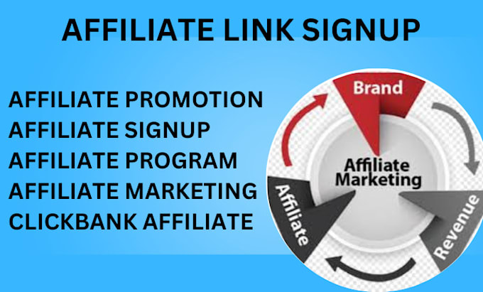 Gig Preview - Do organic affiliate link promo affiliate recruitment link program get signup