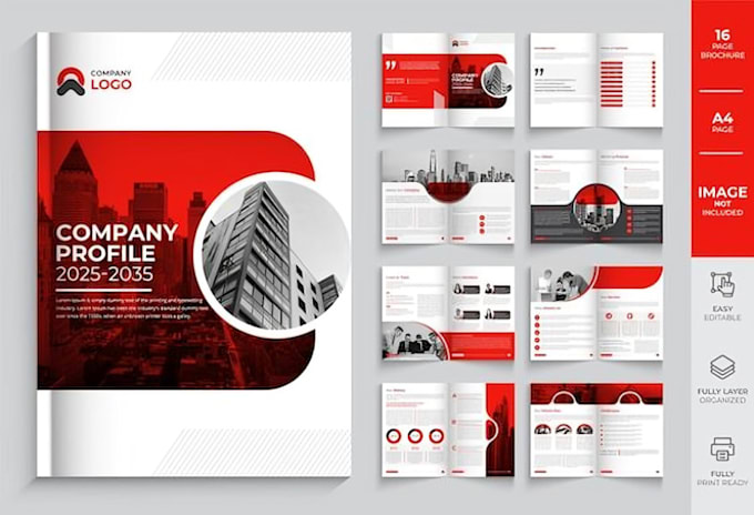 Bestseller - professional design a unique company profile brochure design and business flyer