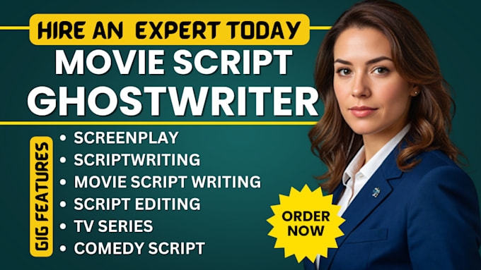 Gig Preview - Do movie script writing, screenwriting, script coverage as screenplay writer