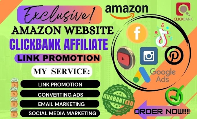 Gig Preview - Do clickbank affiliate link promotion or amazon affiliate website