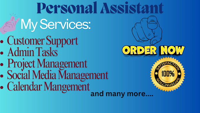 Gig Preview - Be responsive executive virtual assistant personal assistant admin assistant