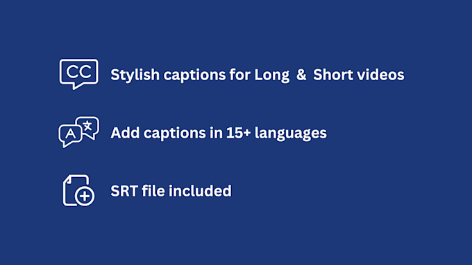 Gig Preview - Create stylish subtitles, captions for long and short videos