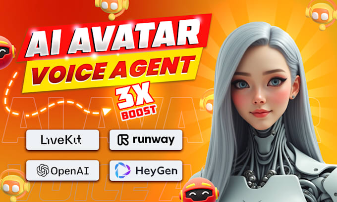 Gig Preview - Create talking ai avatar voice agent to enhance your brand