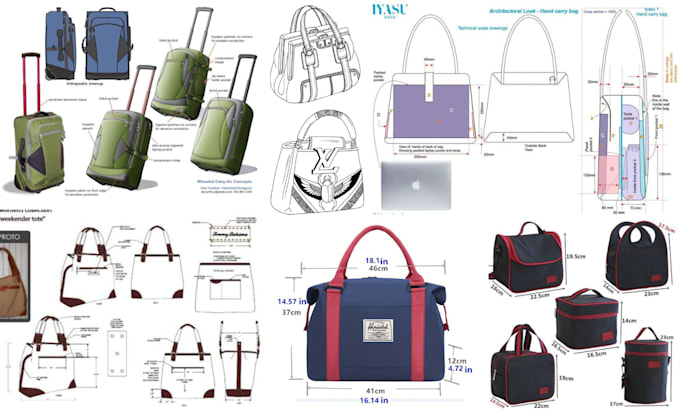 Gig Preview - Design your backpack, handbag, bag, wallet, and luggage, and make a tech pack