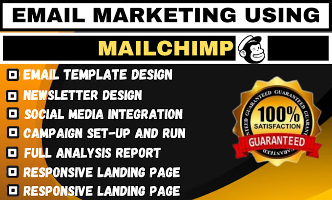 Gig Preview - Design setup responsive mailchimp html email template email automation campaigns