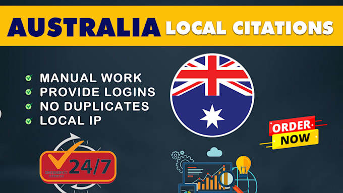 Gig Preview - Do 200 live australia local citations and directory submissions for local SEO