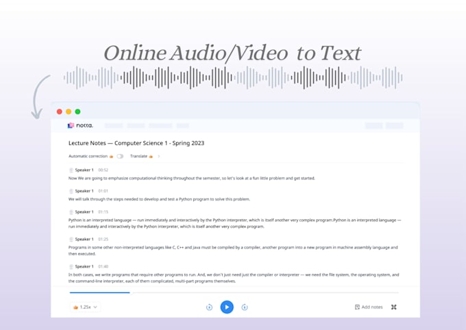 Bestseller - transcribe your audio or video recordings into text