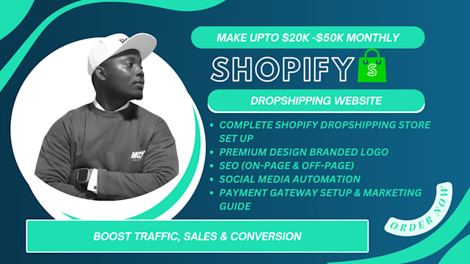 Gig Preview - Design, optimize, and scale your shopify dropshipping store for success