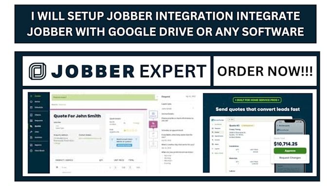 Gig Preview - Setup jobber integration integrate jobber with google drive and any software