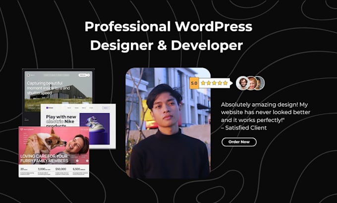 Gig Preview - Be your wordpress developer, website designer, and create wordpress website