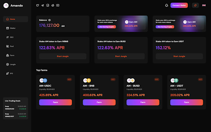 Gig Preview - Fork pancake swap dex exchange website trading platform smart contract pump fun