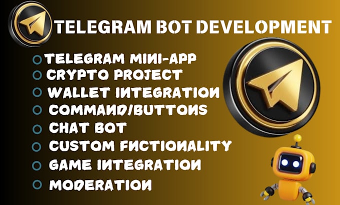 Gig Preview - Build custom telegram bot crypto wallet airdrop miniapp game moderation chatbot