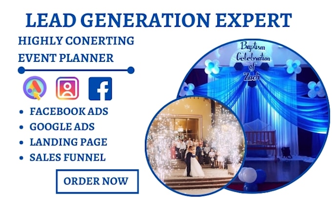 Gig Preview - Generate event planner leads catering leads wedding photography leads