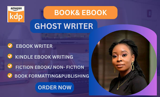 Gig Preview - Do amazon kdp ebook writing book journal design as book writer publisher