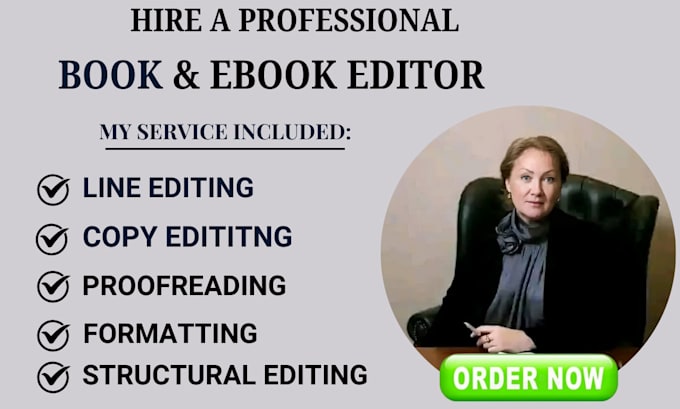 Gig Preview - Professionally edit format proofread your book developmental book editor