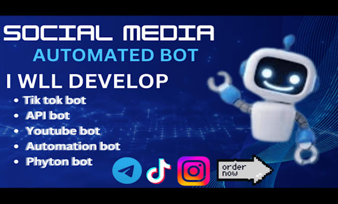 Gig Preview - Boost your social media presence with a custom social media bot youtube api bot