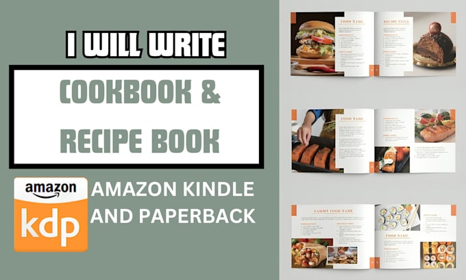 Gig Preview - Design a KDP cookbook, recipe book cover for you